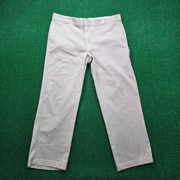 Dickies 874 Pants Mens 40x30 Beige Straight Chino Trousers Work Wear Original - Picture 1 of 9